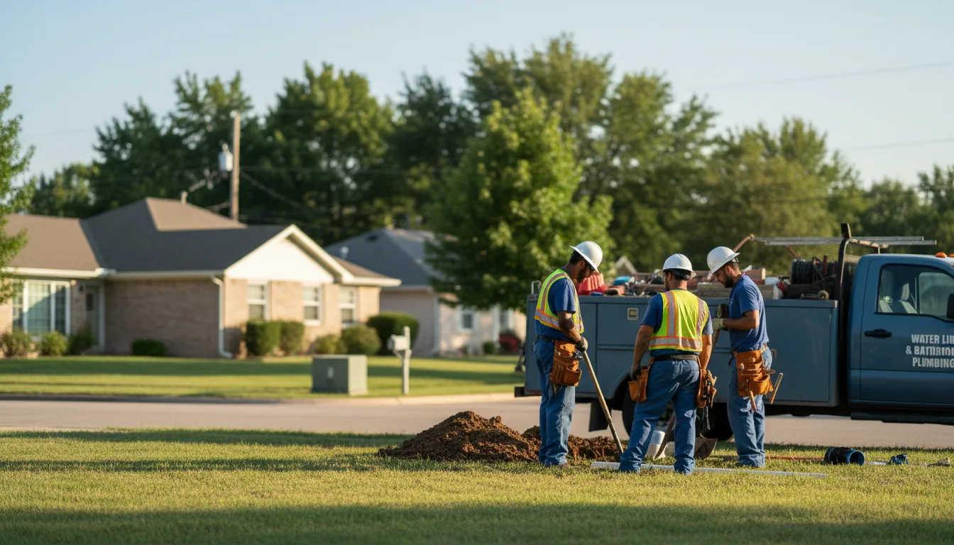 Residential water line and bathroom plumbing service in Lindon, UT